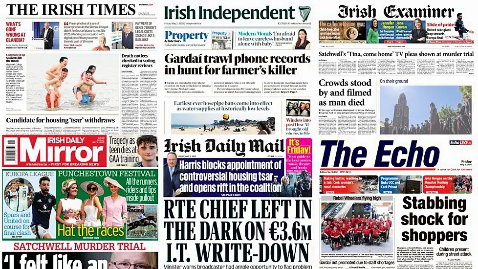 What The Papers Say: Friday's Front Pages