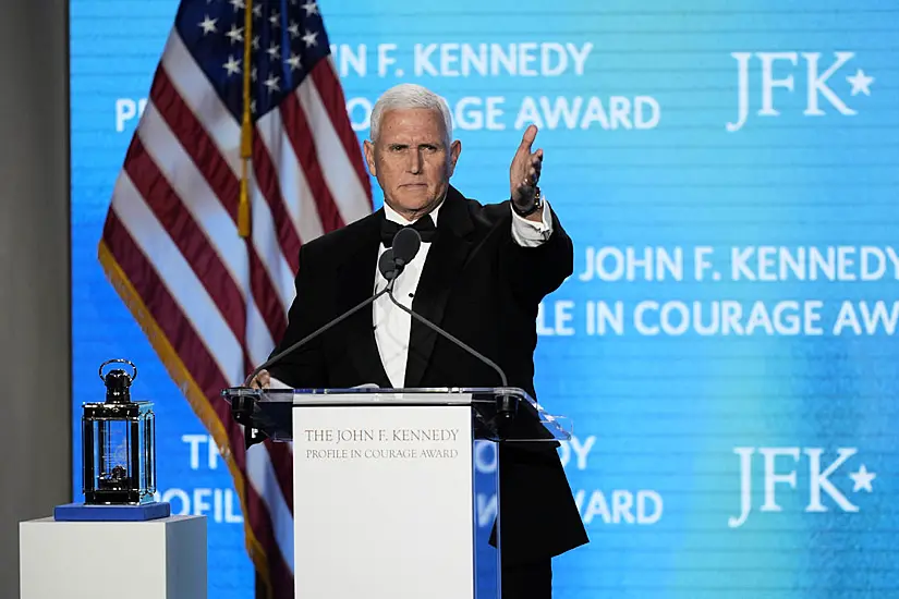 Pence Defends Us Constitution As He Collects Award For January 6 Actions