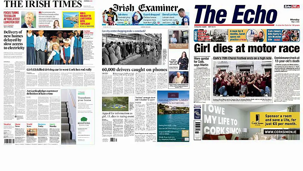 What The Papers Say: Monday's Front Pages