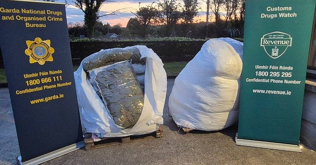 Two men arrested after seizure of drugs worth €10 million in Co Clare