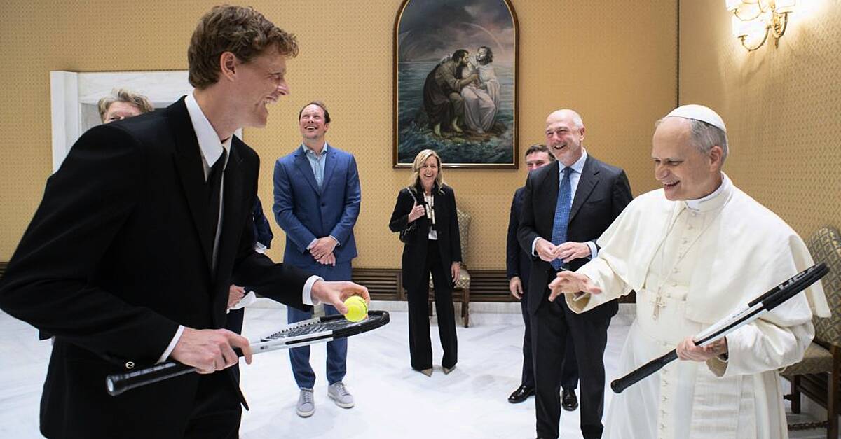Top ranked tennis player Jannik Sinner has visited Pope Leo XIV