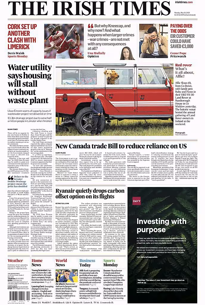 What the papers say: Monday’s front pages | BreakingNews.ie What the papers say: Monday’s front pages | BreakingNews.ie