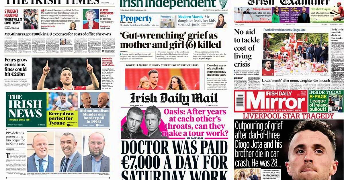 What the papers say: Friday`s front pages