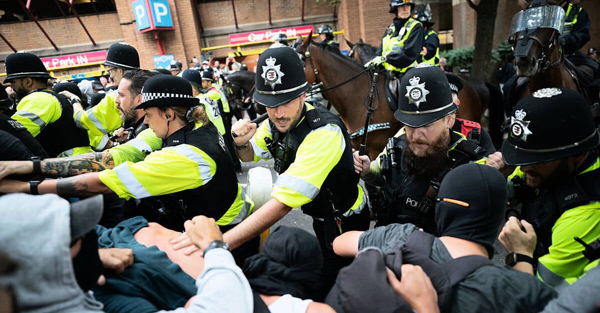 Clashes as asylum protests take place across the UK