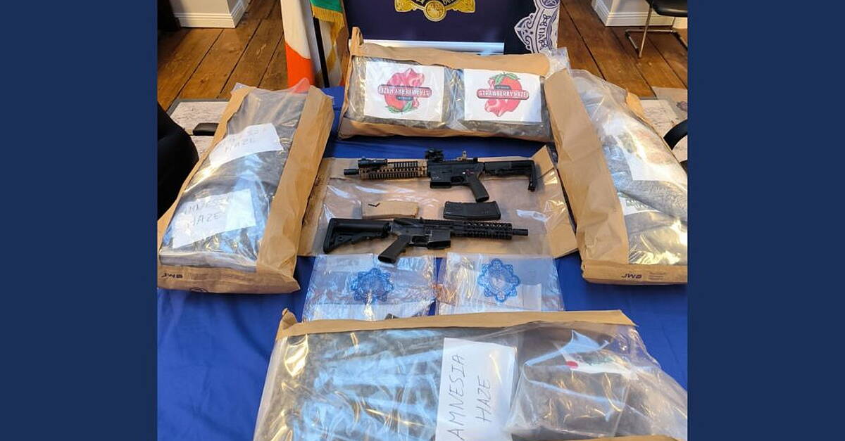 Two men arrested after €775,000 worth of cannabis and two guns seized ...