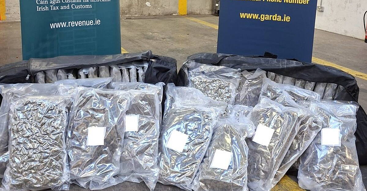 Two men (30s) arrested after over €1m worth of cannabis seized in Meath