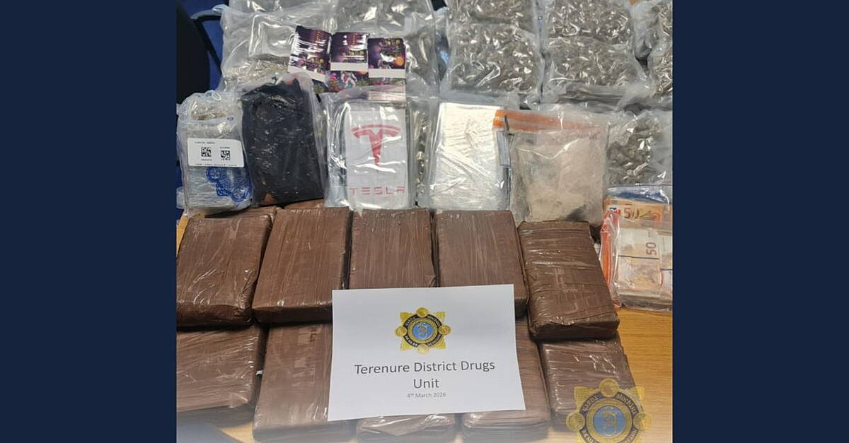 Over €1.6 million worth of drugs seized over two days in three counties