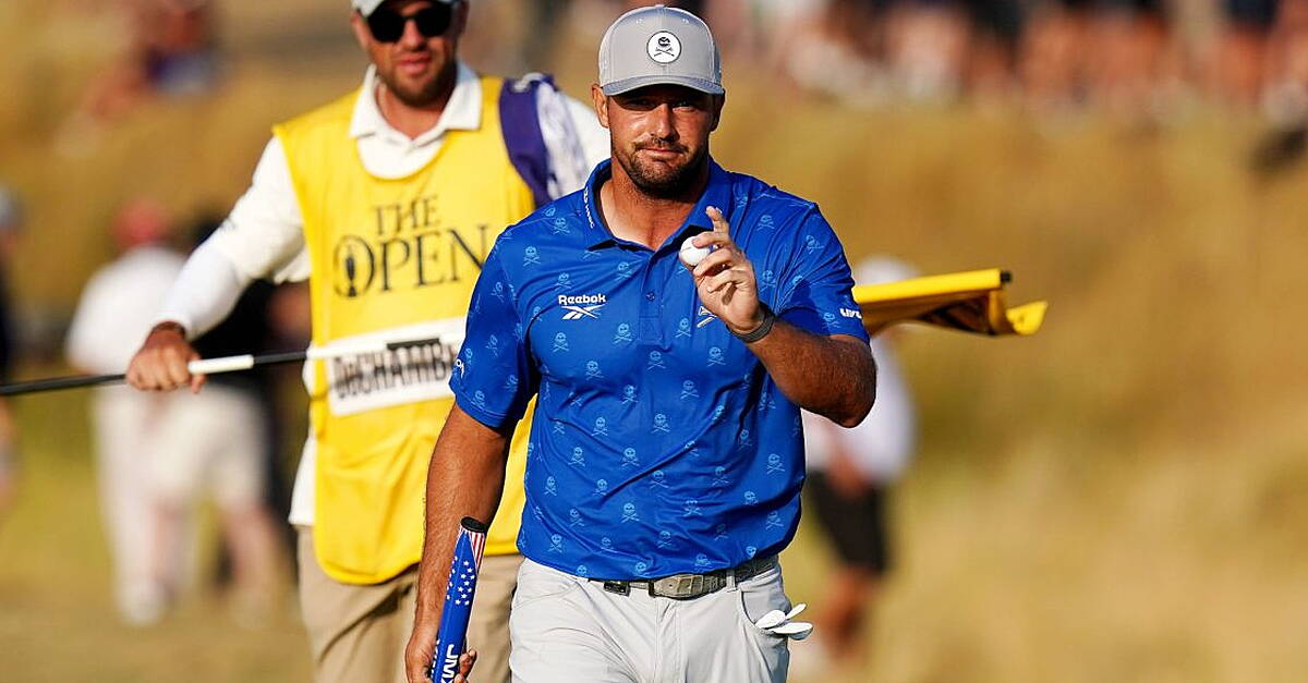 Bryson DeChambeau taken back out onto Open course after rules controversy