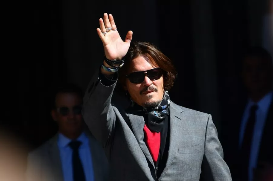 Johnny Depp at the Royal Courts of Justice in London (Victoria Jones/PA)