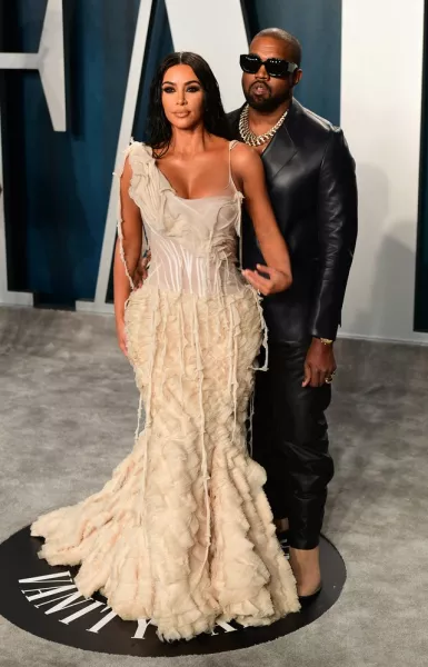 Kanye West and wife Kim Kardashian West (Ian West/PA)
