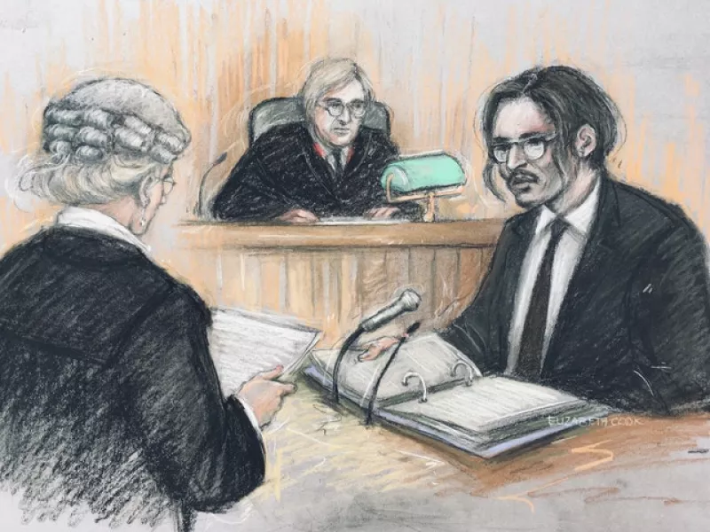 Johnny Depp in court (Elizabeth Cook/PA)