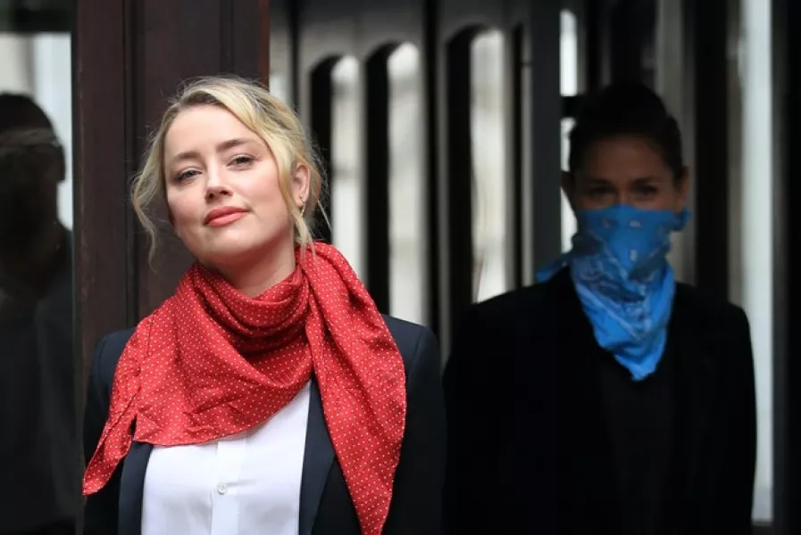 Actress Amber Heard arrives at the High Court (Aaron Chown/PA)