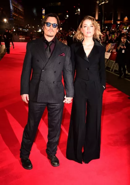 Johnny Depp and Amber Heard attending the premiere of Mortdecai at the Empire Cinema, Leicester Square, London (Ian West/PA)