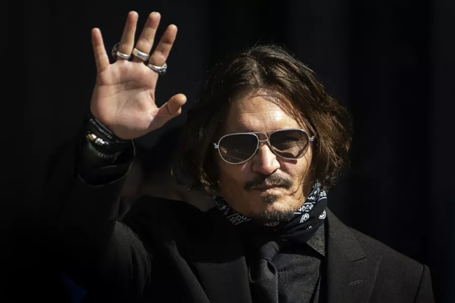 Johnny Depp arriving at the High Court in London for a hearing in his libel case against the publishers of The Sun (Victoria Jones/PA)