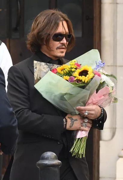 Actor Johnny Depp leaving the High Court in London following a hearing in his libel case (Kirsty O’Connor/PA)