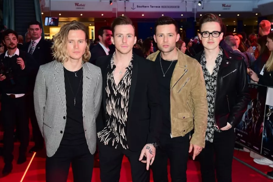 McFly (left to right) Dougie Poynter, Danny Jones, Harry Judd and Tom Fletcher, have returned with new music (Ian West/PA)