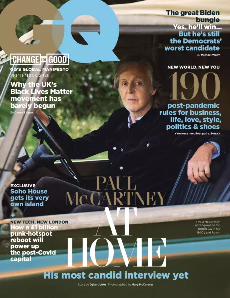 Sir Paul McCartney on the September cover of GQ (Credit: Mary McCartney)