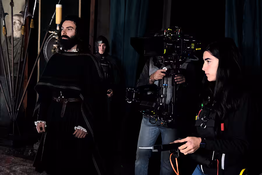 Behind the scenes on the shoot (Lux Vide)