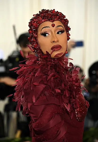 Cardi B said it was ‘kind of weird shooting the video in the age of corona’ (Jennifer Graylock/PA)