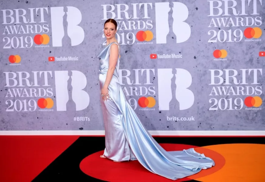 Jess Glynne at the Brit Awards 2019 (Ian West/PA)
