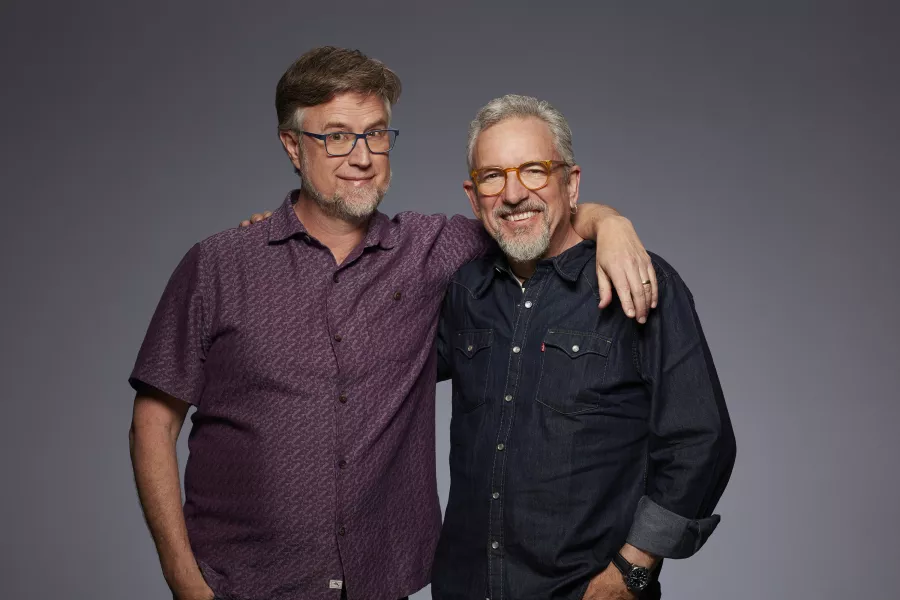 Dan Povenmire (left) and Jeff Marsh (Disney+/Craig Sjodin/PA)