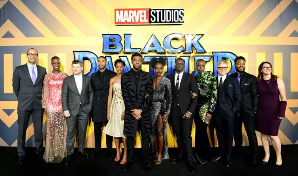 The cast and crew of Black Panther (Ian West/PA)