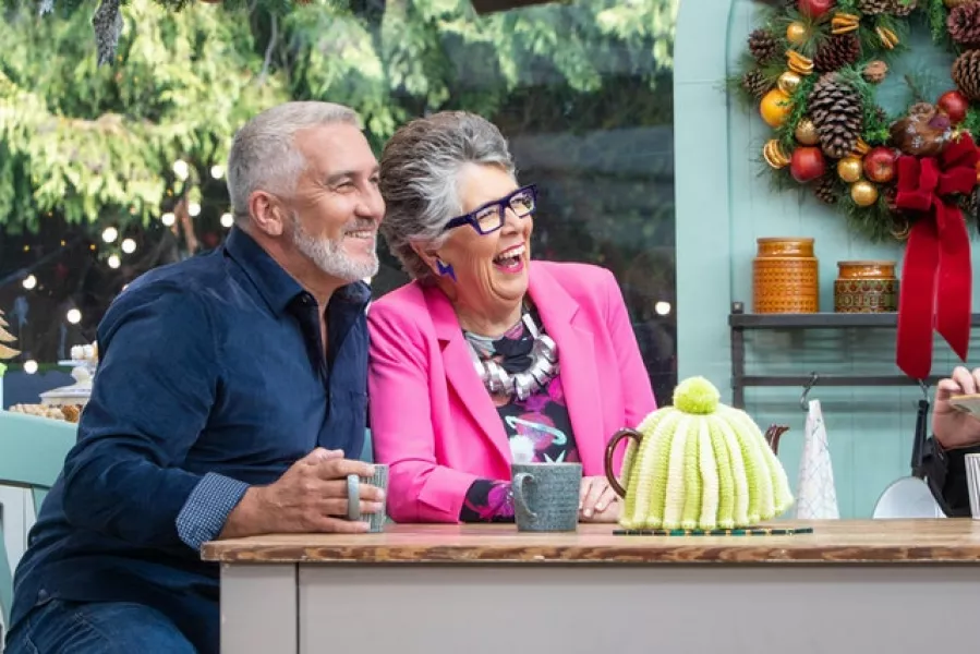 Bake Off judges Prue Leith and Paul Hollywood (C4/Love Productions/Mark Bourdillon/PA)