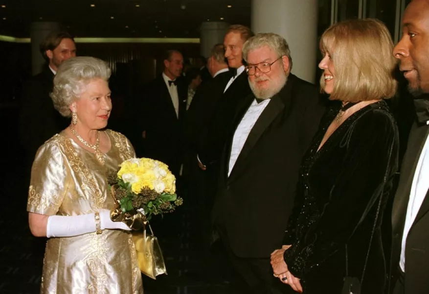 Meeting the Queen in 1997 at the Royal Festival Hall after a Royal Gala Concert to mark her majesty’s golden wedding anniversary (PA)