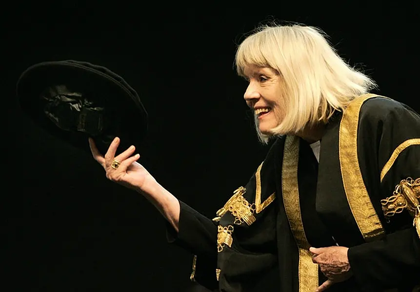 Dame Diana conferring degrees on students as Chancellor of Stirling University in 2008 (PA)