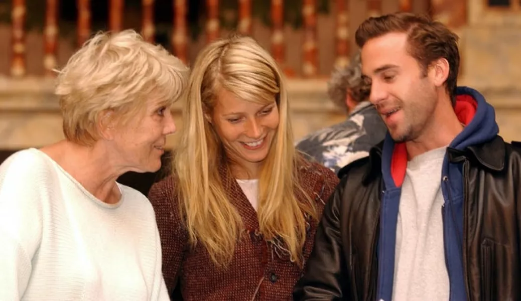 With Gwyneth Paltrow and Joseph Fiennes at the Globe Theatre in 2003 (PA)