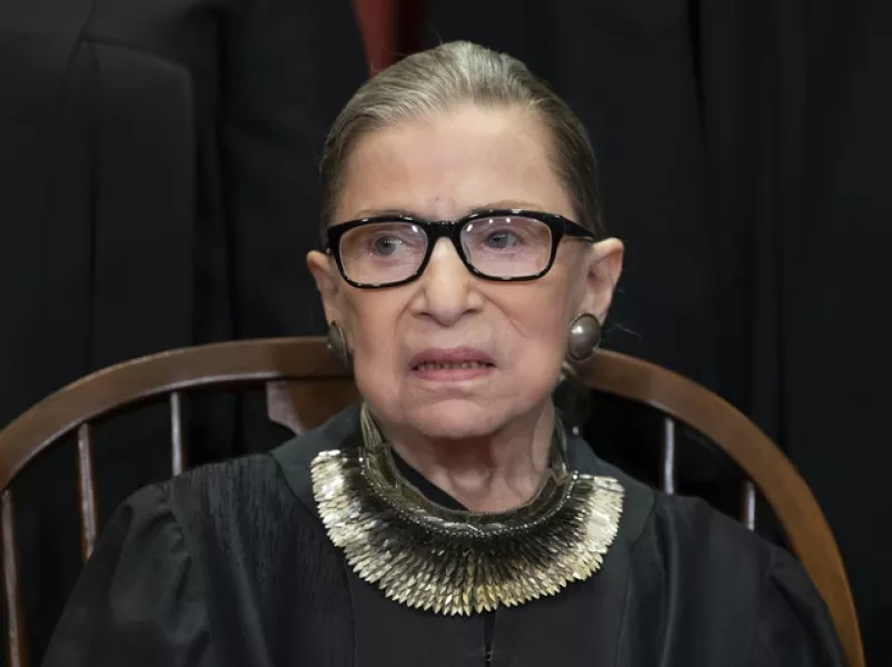 Celebrities have paid tribute to Supreme Court Justice Ruth Bader Ginsburg, following her death aged 87 (AP Photo/J. Scott Applewhite, File)