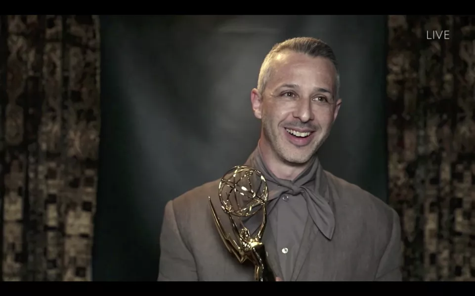 A delighted Jeremy Strong won lead actor in a drama for his portrayal of Kendall Roy in HBO’S acclaimed Succession (ABC/PA)