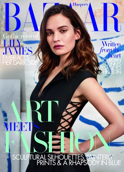 Lily James graces the cover of the November issue of Harper’s Bazaar (Harper’s Bazaar/Agata Pospieszynska/PA)