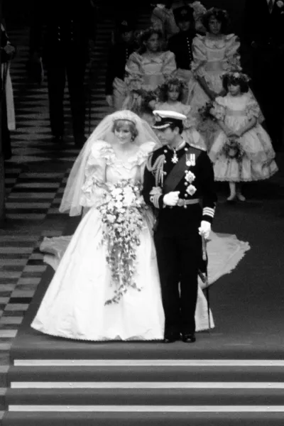 Charles and Diana on their wedding day (PA)