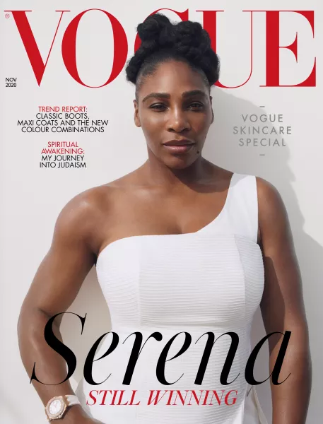 Serena Williams graces the cover of British Vogue’s November issue (Zoe Ghertner/Vogue/PA)