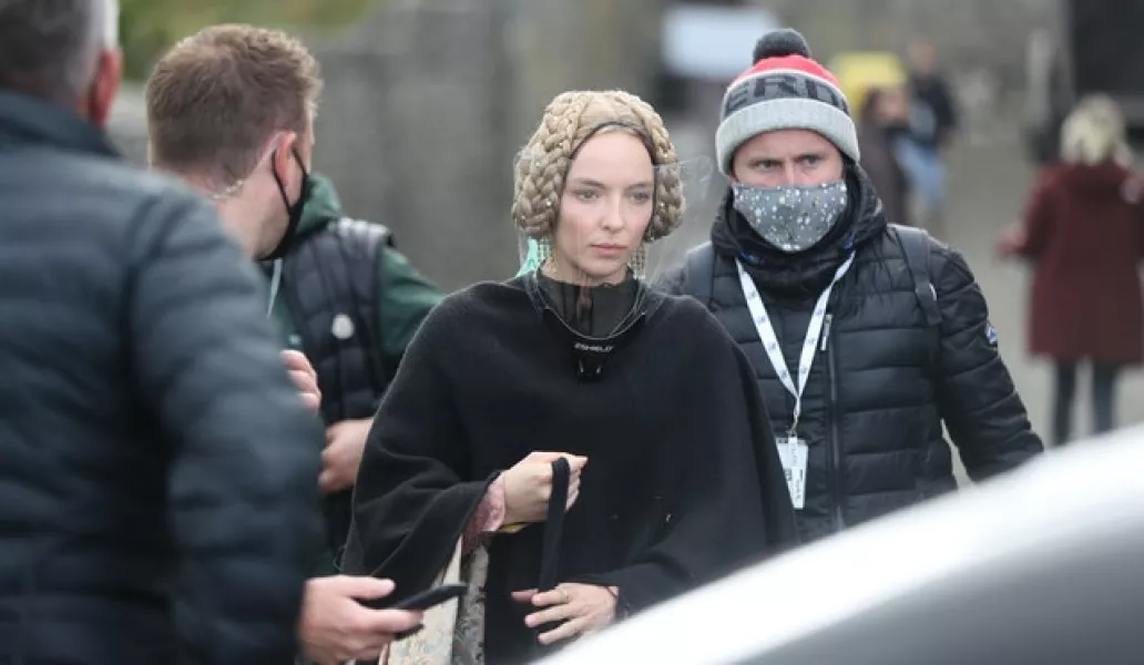 Jodie Comer at Cahir Castle in Co Tipperary (Niall Carson/PA)