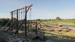 Gallows In Co Meath On Set Of The Last Duel Film Starring Ben Affleck And Matt Damon