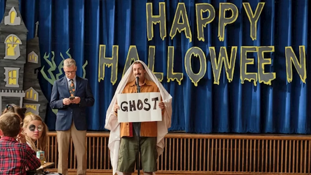 Adam Sandler stars in another spooky-themed and family friendly offering. Photo: Netflix.