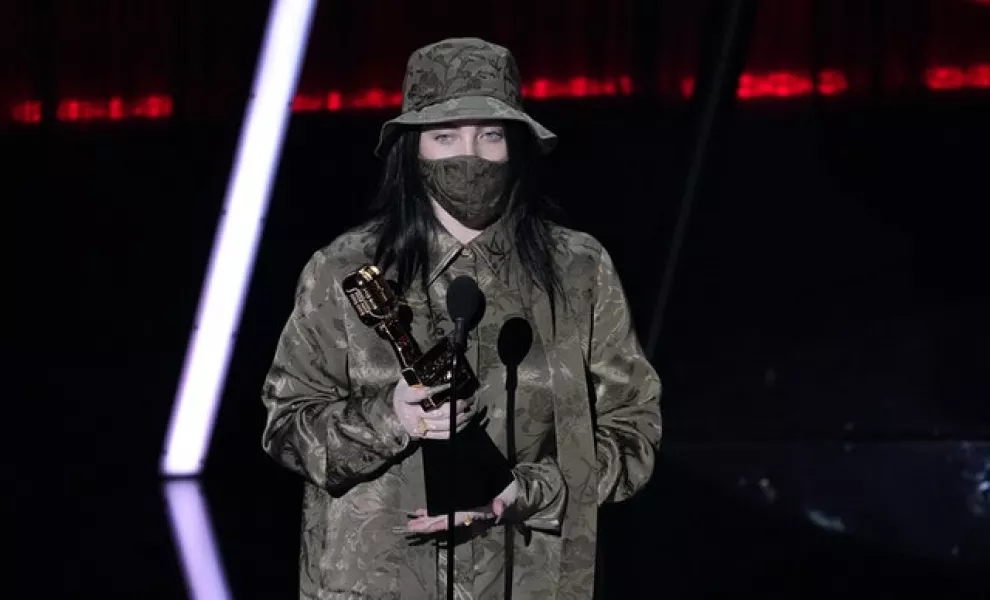 It was not a Bad Guy behind the mask, but Billie Eilish, whose wins included top Billboard 200 album for When We All Fall Asleep, Where Do We Go? (AP Photo/Chris Pizzello)