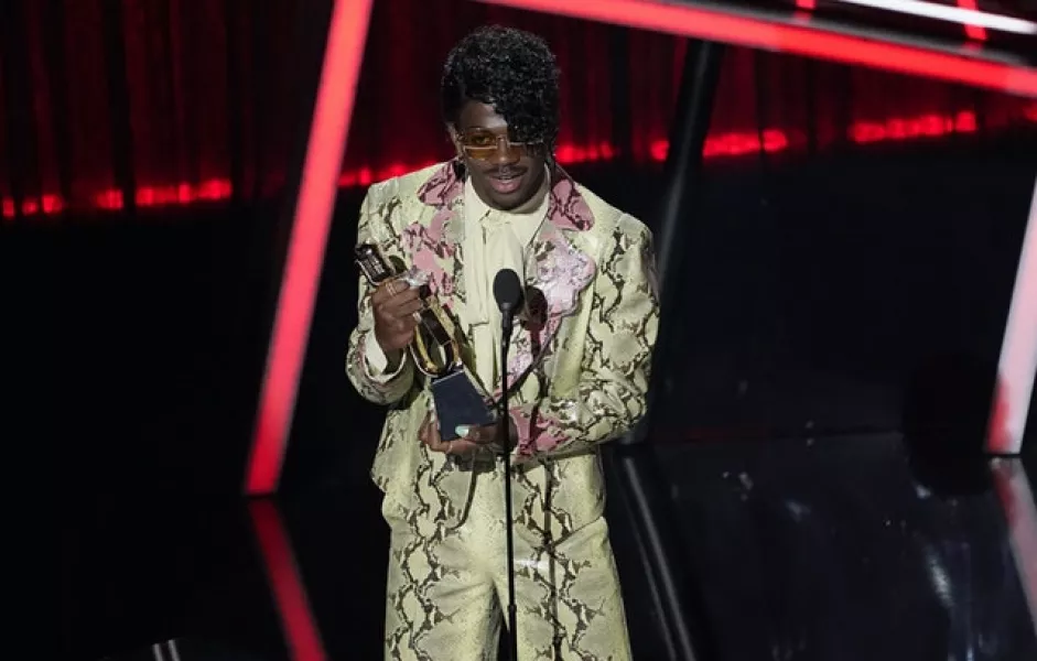 Lil Nas X was among the stars celebrating after being recognised for his global smash hit Old Town Road, which was one of 2019’s biggest songs (AP Photo/Chris Pizzello)