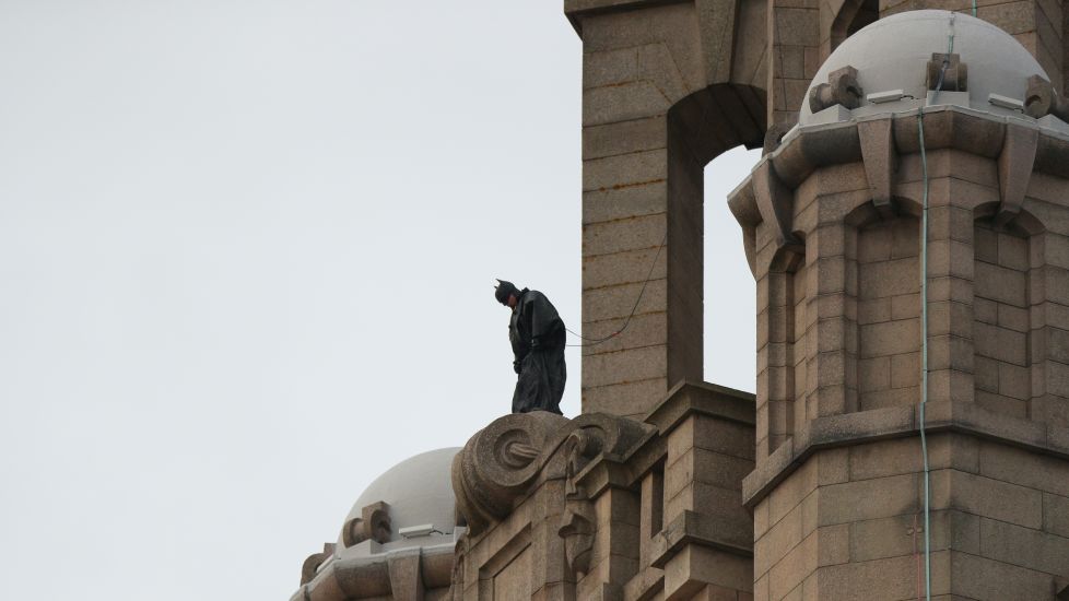 Batman Stunt Double Spotted On Top Of Liverpool’s Royal Liver Building