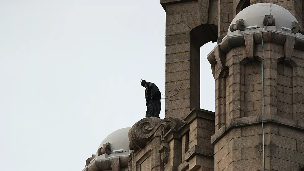 Batman Stunt Double Spotted On Top Of Liverpool’s Royal Liver Building