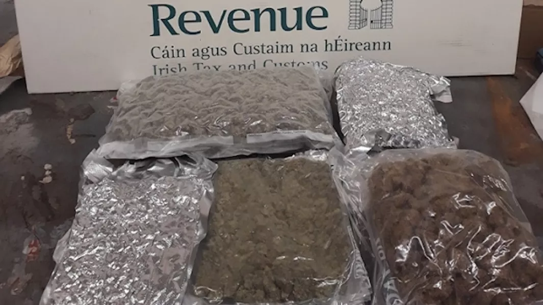 The herbal cannabis with an estimated value of over €34,000. Photo courtesy of Revenue.