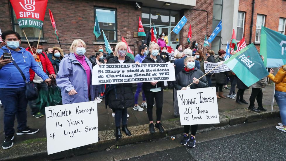 Dublin Care Home Staff Hold Protest For Fair Redundancy Deal