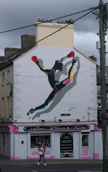 The new mural entitled Strong in Athy Co Kildare (Niall Carson/PA)