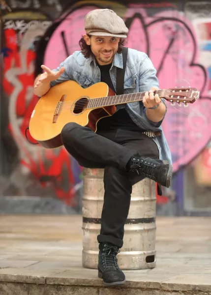 Sean Regan at the launch of Dublin City Council’s Busker Fleadh in Temple Bar (Niall Carson/PA)