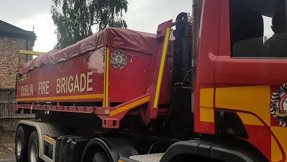 Dublin Fire Fighters Tackling Blaze In Glencullen