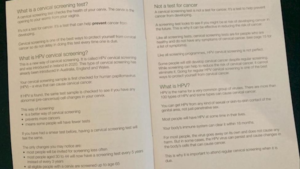 Hse Considering Feedback Following Removal Of 'Woman' From Cervicalcheck Information Leaflets
