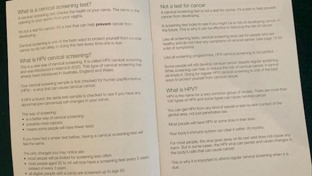 Hse Considering Feedback Following Removal Of 'Woman' From Cervicalcheck Information Leaflets