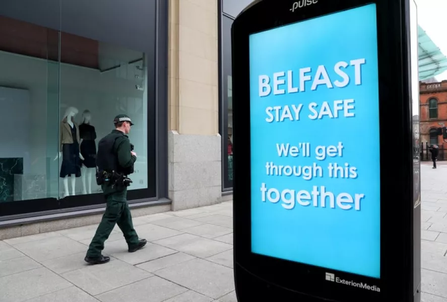 Police have stepped up patrols in Belfast Photo: PSNI/PA